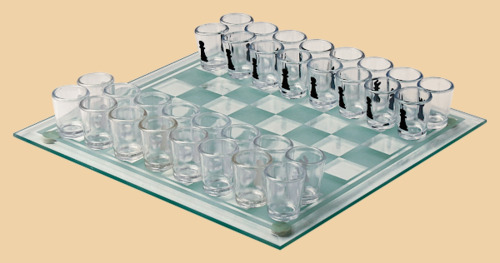 Шахматы пьяные стопки Весёлые