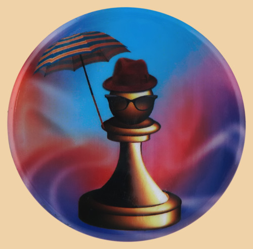 Магнит шахматный Зонт (56 мм)