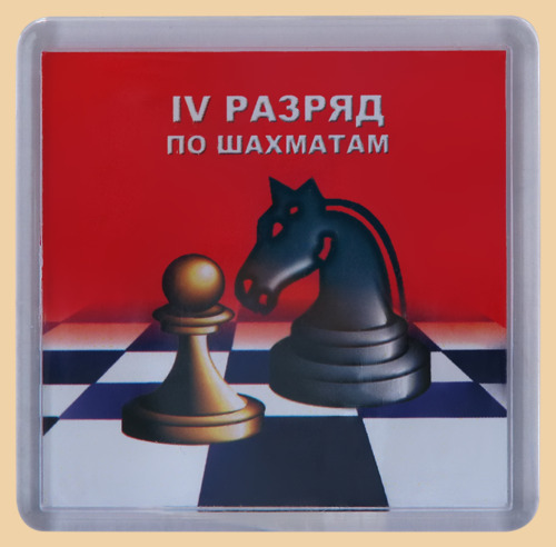 Магнит шахматный IV Разряд (квадратный)