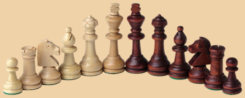 Шахматные фигуры Стаунтон №4 (с утяжелением, модель №1)