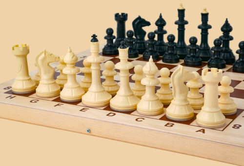 Шахматы Айвенго (тёмно-белые, тёмно-бордовые клетки)