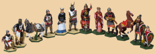 Шахматные фигуры Ледовое побоище Профи (оловянные, высота пешки 54 мм)