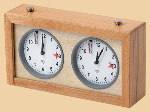 Шахматные часы Garde Light (деревянный корпус из бука, без секундной стрелки)