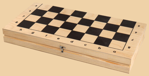 Шахматная доска складная Гроссмейстерская (чёрные клетки)