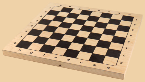 Шахматная доска складная Гроссмейстерская (чёрные клетки)