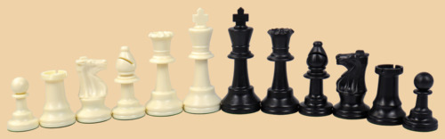 Шахматные фигуры Модерн (пластиковые большие, с утяжелением)