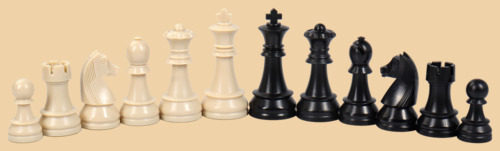 Шахматные фигуры Стаунтон (пластиковые большие, с утяжелением)