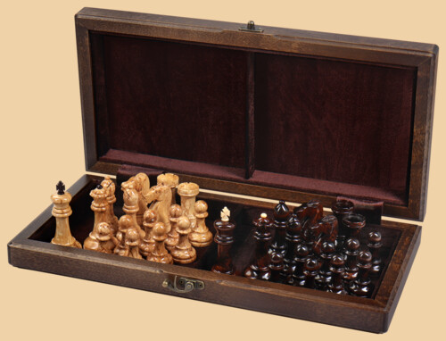 Шахматы Высший разряд №2 (американский орех-ясень, клетка 4 см)