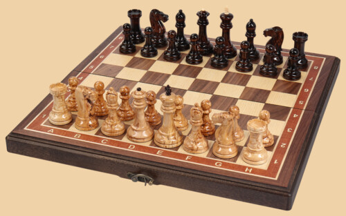 Шахматы Высший разряд №2 (американский орех-ясень, клетка 4 см)