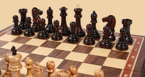 Шахматы Высший разряд №2 (американский орех-ясень, клетка 4 см)