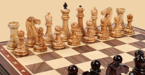 Шахматы Высший разряд №2 (американский орех-ясень, клетка 4 см)