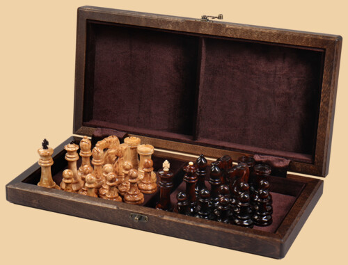 Шахматы Декаданс №2 (венге-дуб, клетка 4 см)