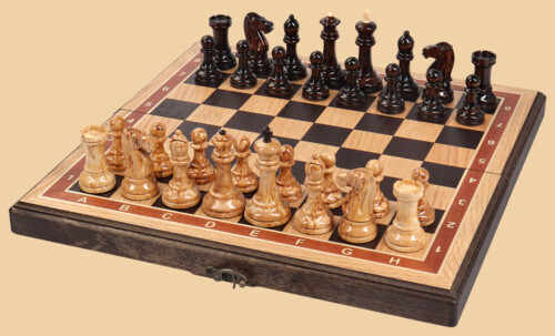 Шахматы Декаданс №2 (венге-дуб, клетка 4 см)