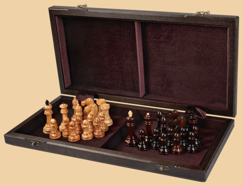 Шахматы Мегаполис (орех-ясень, клетка 5 см)