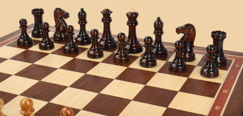 Шахматы Мегаполис (орех-ясень, клетка 5 см)