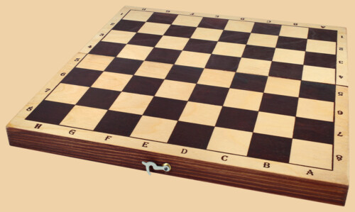 Шахматы Школьные (чёрный цвет клеток, тонированная кромка)