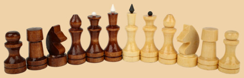 Шахматы Школьные (чёрный цвет клеток, тонированная кромка)