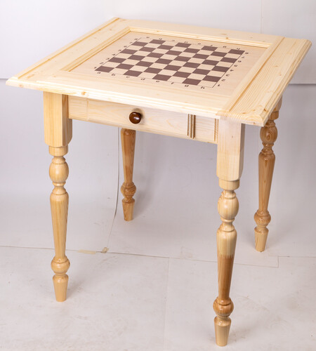 Стол шахматный без фигур Чемпион (светлый, с ящиком для фигур)