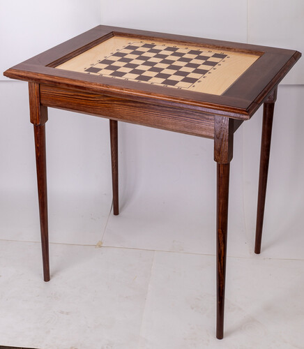 Стол шахматный без фигур Миллениум (тёмный, без ящиков для фигур, прямые ножки)