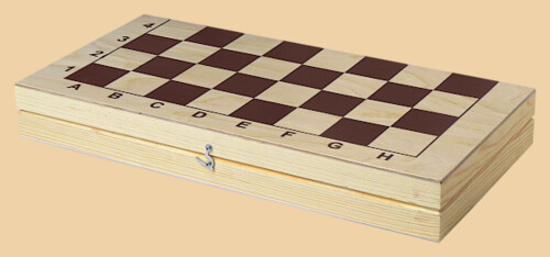Шахматная доска складная Гроссмейстерская (коричневые клетки)