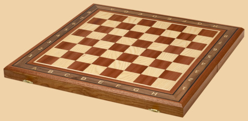 Шахматная доска складная Ампир махагон (клетка 5 см, рамка из ореха)