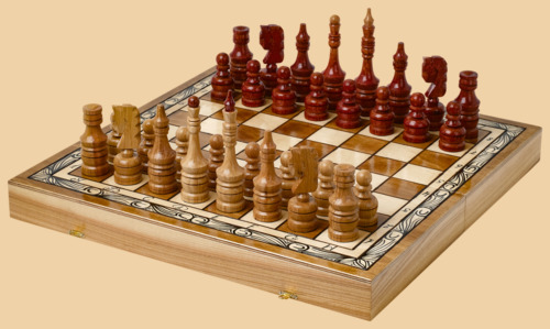 Шахматы Дубовые (большие, классические фигуры, дуб)