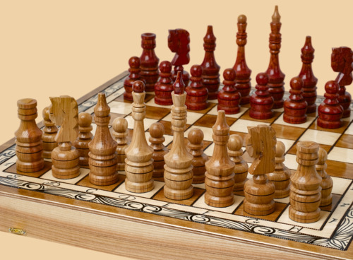 Шахматы Дубовые (большие, классические фигуры, дуб)