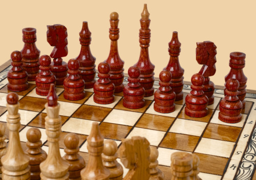 Шахматы Дубовые (большие, классические фигуры, дуб)