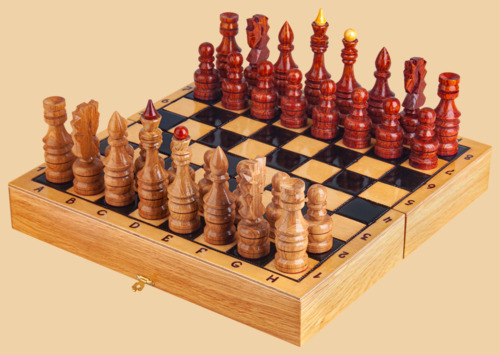 Шахматы Дубовые (малые, классические фигуры, дуб)