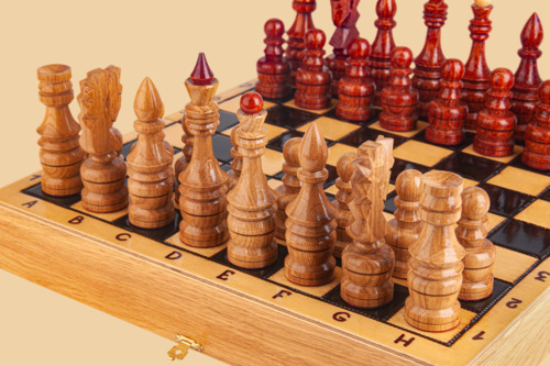 Шахматы Дубовые (малые, классические фигуры, дуб)