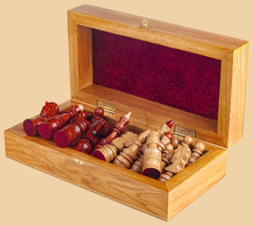 Шахматы Дубовые (малые, классические фигуры, дуб)